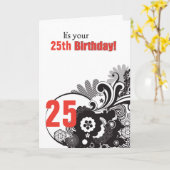 Custom Age Birthday Religious Wirbel Karte (Gelbe Blume)