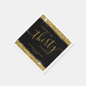Custom Age Chefs 30 Jahre Schwarz Gold Custom Serviette (Ecke)