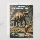Custom Age Dinosaur Birthday Party Invitations Einladung (Vorderseite)