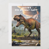 Custom Age Dinosaur Birthday Party Invitations Einladung (Vorderseite)