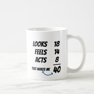 Custom Age Equation Funny Personalized Birthday  Kaffeetasse
