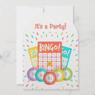 Custom Age fun Bingo Thema Geburtstag Einladung