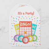 Custom Age fun Bingo Thema Geburtstag Einladung (Vorne/Hinten)