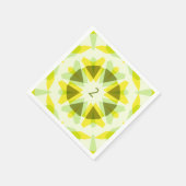 Custom Age Fun Bright Yellow Green Birthday Star Serviette (Ecke)