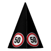 CUSTOM AGE Geburtstagsparty mit Straßenschild Partyhütchen (Rückseite)