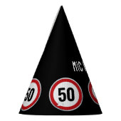 CUSTOM AGE Geburtstagsparty mit Straßenschild Partyhütchen (Links)