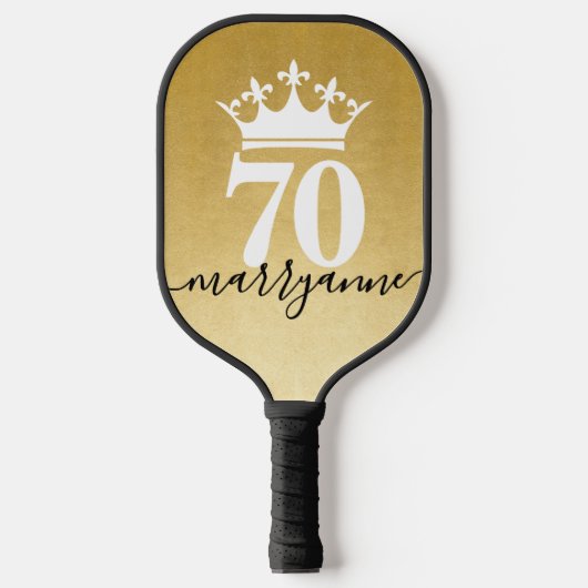 Custom Age Gold Queen of the Court Pickleball Schläger (Vorderseite)