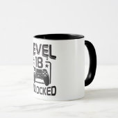 Custom Age Level 18 Unlocked Birthday Gamer Mug Tasse (VorderseiteRechts)