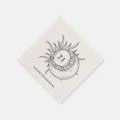 Custom Age Mystic Celestial Moon Birthday Serviette (Ecke)