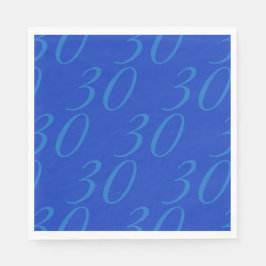 Custom Age Paper Napkins - Royal Blue, for Kids Serviette