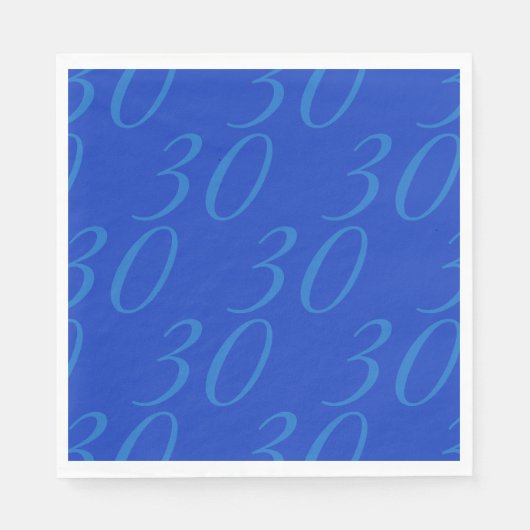  Custom Age Paper Napkins - Royal Blue, for Kids Serviette (Vorderseite)