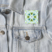 Custom Age Soft Blue Green Star Kind's Birthday Button (Beispiel)