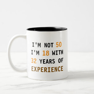 Custom Ages Birthday Gift - Funny Zweifarbige Tasse