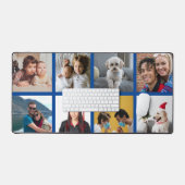 Custom Aight Foto Blue Border Personalisiert Schreibtischunterlage (Tastatur & Maus)