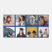 Custom Aight Foto Blue Border Personalisiert Schreibtischunterlage (Vorderseite)