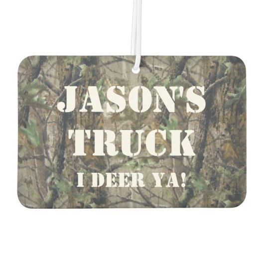 Custom Air Freshener - Jagd Camouflage Funny Gag Autolufterfrischer (Rückseite)