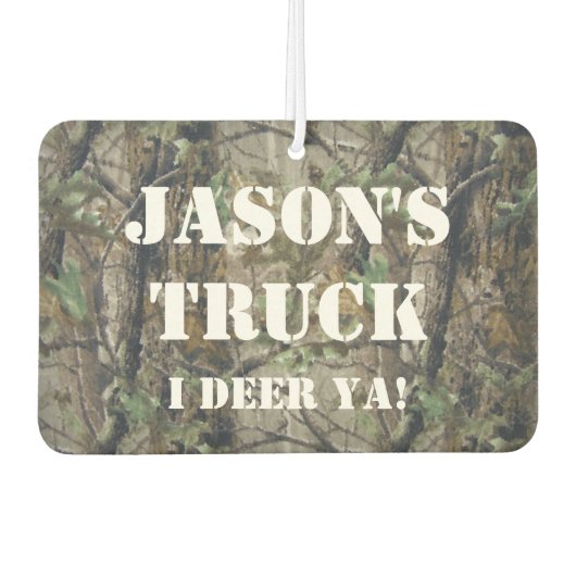 Custom Air Freshener - Jagd Camouflage Funny Gag Autolufterfrischer (Vorderseite)