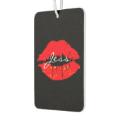 Custom Air Freshener - Kiss Lips Name Red Autolufterfrischer (Links)