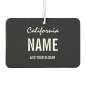 Custom Air Freshener - License Plate Staat Autolufterfrischer (Rückseite)