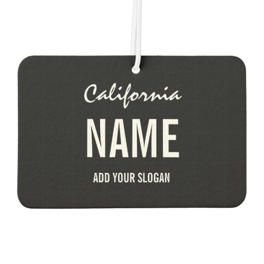 Custom Air Freshener - License Plate Staat Autolufterfrischer (Rückseite)