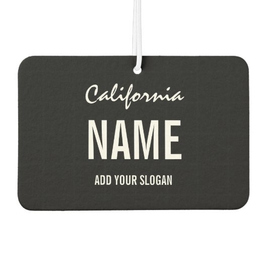 Custom Air Freshener - License Plate Staat Autolufterfrischer (Vorderseite)