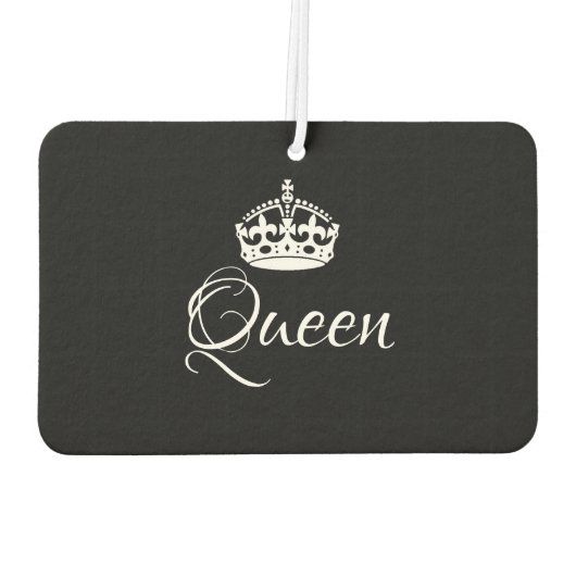 Custom Air Freshener - Queen Crown Black Autolufterfrischer (Rückseite)