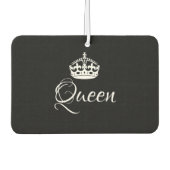 Custom Air Freshener - Queen Crown Black Autolufterfrischer (Vorderseite)