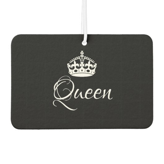 Custom Air Freshener - Queen Crown Black Autolufterfrischer (Vorderseite)