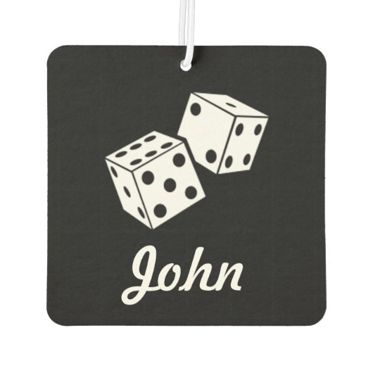 Custom Air Freshener - Würfname Autolufterfrischer (Rückseite)