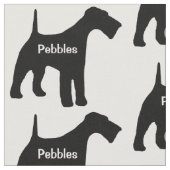 Custom Airedale Terrier Dog Silhouette Fabric Stoff (Nahaufnahme)