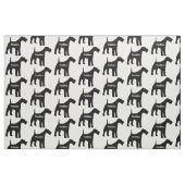 Custom Airedale Terrier Dog Silhouette Fabric Stoff (Fat Quarter (45,7 x 55,9 cm))