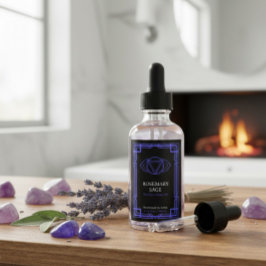 Custom Ajna Third Eye Chakra Essential Oil Label Weinetikett