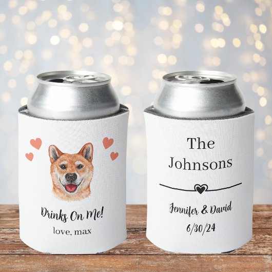 Custom Akita Inu Pet Wedding Can Cooler Dosenkühler
