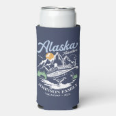 Custom Alaska Cruise Family Friends Group Matching Selters Dosenkühler (Seltzer Vorderseite)