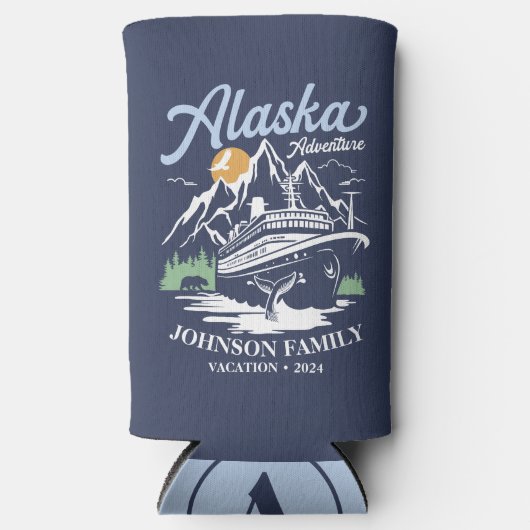 Custom Alaska Cruise Family Friends Group Matching Selters Dosenkühler (Vorderseite)