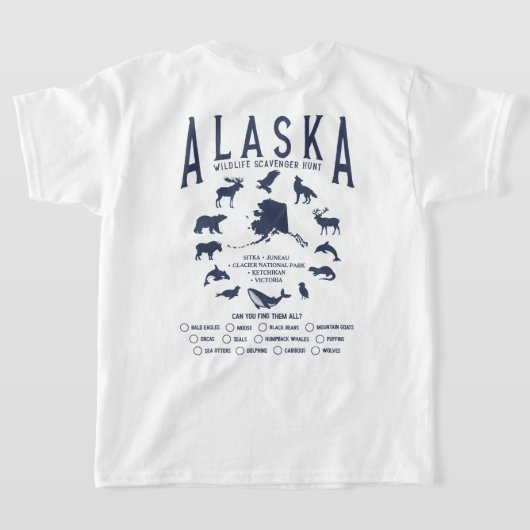 Custom Alaska Family Cruise Wildlife Spott T-Sh T-Shirt (AblageHinten)