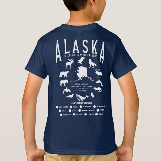 Custom Alaska Family Schifffahrt Wildbeobachtung T-Shirt (Rückseite)
