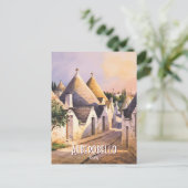 Custom Alberobello Trulli House Watercolor Travel Postkarte (Stehend Vorderseite)
