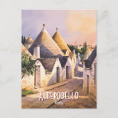 Custom Alberobello Trulli House Watercolor Travel Postkarte (Vorderseite)