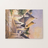 Custom Alberobello Trulli House Watercolor Travel Puzzle (Horizontal)