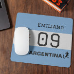 Custom Albiceleste Sun Flag Athlete Graphic Mousepad<br><div class="desc">Bring the championship spirit of the Albiceleste to your workspace with this vibrant national flag-themed surface. Featuring the iconic blue and white stripes and the golden Sun of May, this desk essential is crafted for fans who take their national pride as seriously as their performance. Whether you are gaming or...</div>