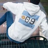 Custom Albiceleste Sun Flag Athlete Wear Hoodie