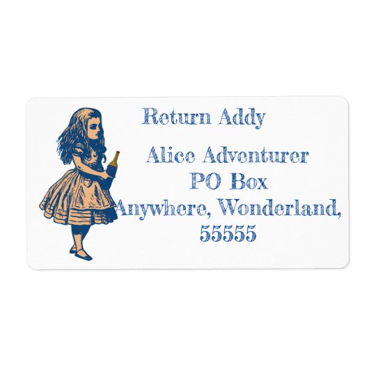 Custom Alice Wonderland Navy Rücksendeadresse (Vorne)