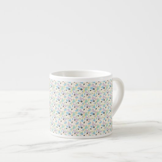Custom All-Over Print Geometric Pattern Coffee Mug Espressotasse (Vorderseite Rechts)