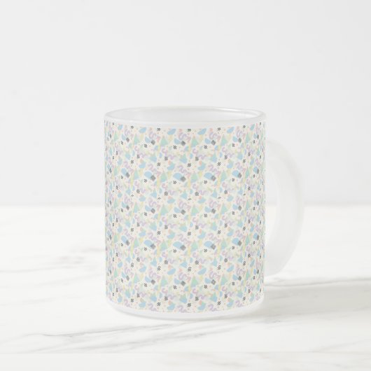Custom All-Over Print Geometric Pattern Coffee Mug Mattglastasse (VorderseiteRechts)