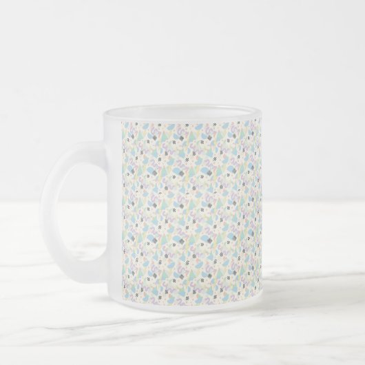 Custom All-Over Print Geometric Pattern Coffee Mug Mattglastasse (Links)