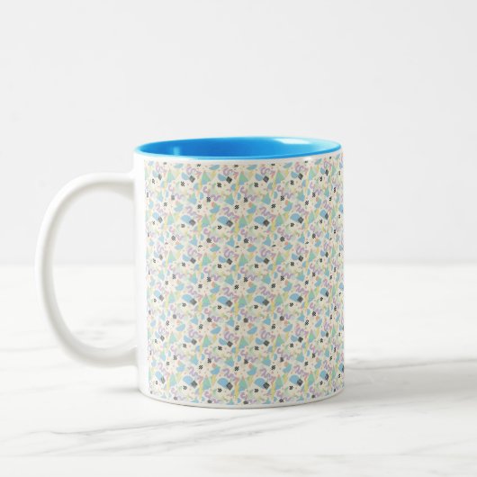 Custom All-Over Print Geometric Pattern Coffee Mug Zweifarbige Tasse (Links)