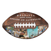 Custom All-Star Player Collage Fotos Woodgrain Football (Vorderseite)
