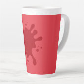 Custom All-Tomato Red Splash Latte Mug Milchtasse (Rechte Ecke)