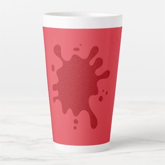 Custom All-Tomato Red Splash Latte Mug Milchtasse (Vorderseite)